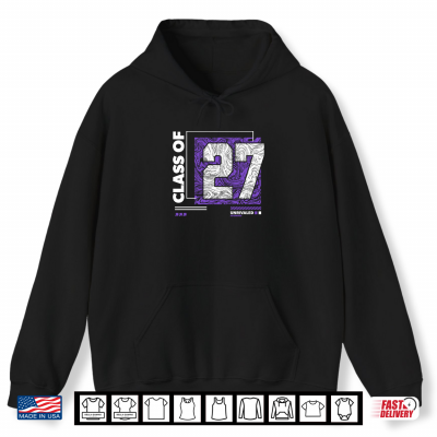 Hoodie Class of 2027 Graduate Urban Streetwear Style Class of 27 Shirt
