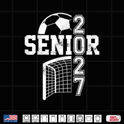 Design Class of 2027 Soccer Senior 27 Player Team Graduation Shirt