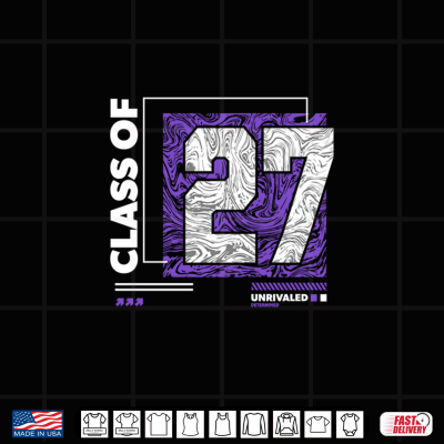 Design Class of 2027 Graduate Urban Streetwear Style Class of 27 Shirt
