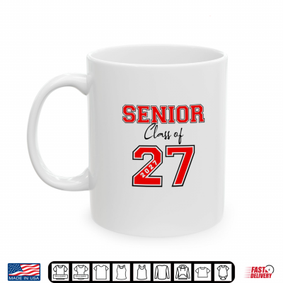 Mug Senior 2027 Red Jersey Senior class of 27 Graduate gift Shirt