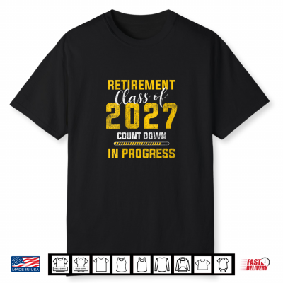 Womens Retirement Class Of 2027 Count Down Retiring Teacher 27 Shirt
