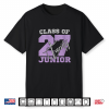Womens Junior Class Of 27 Back To School High School Juniors 2027 Shirt