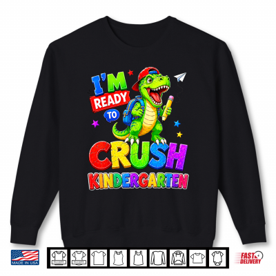Sweatshirt Dinosaur Kindergarten Back to School Toddler Shirt
