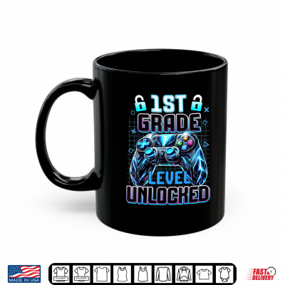 Mug First Grade 1st Level Unlocked First Day Back to School Game Shirt