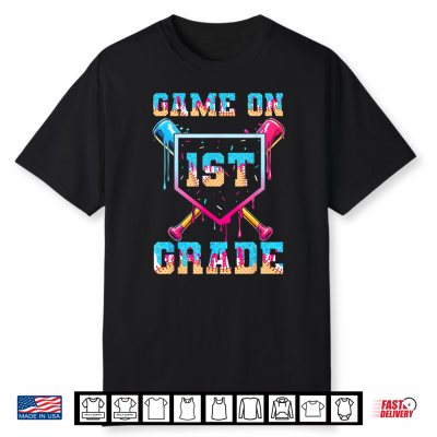 Game On First Grade Baseball Back To School Kid Shirt