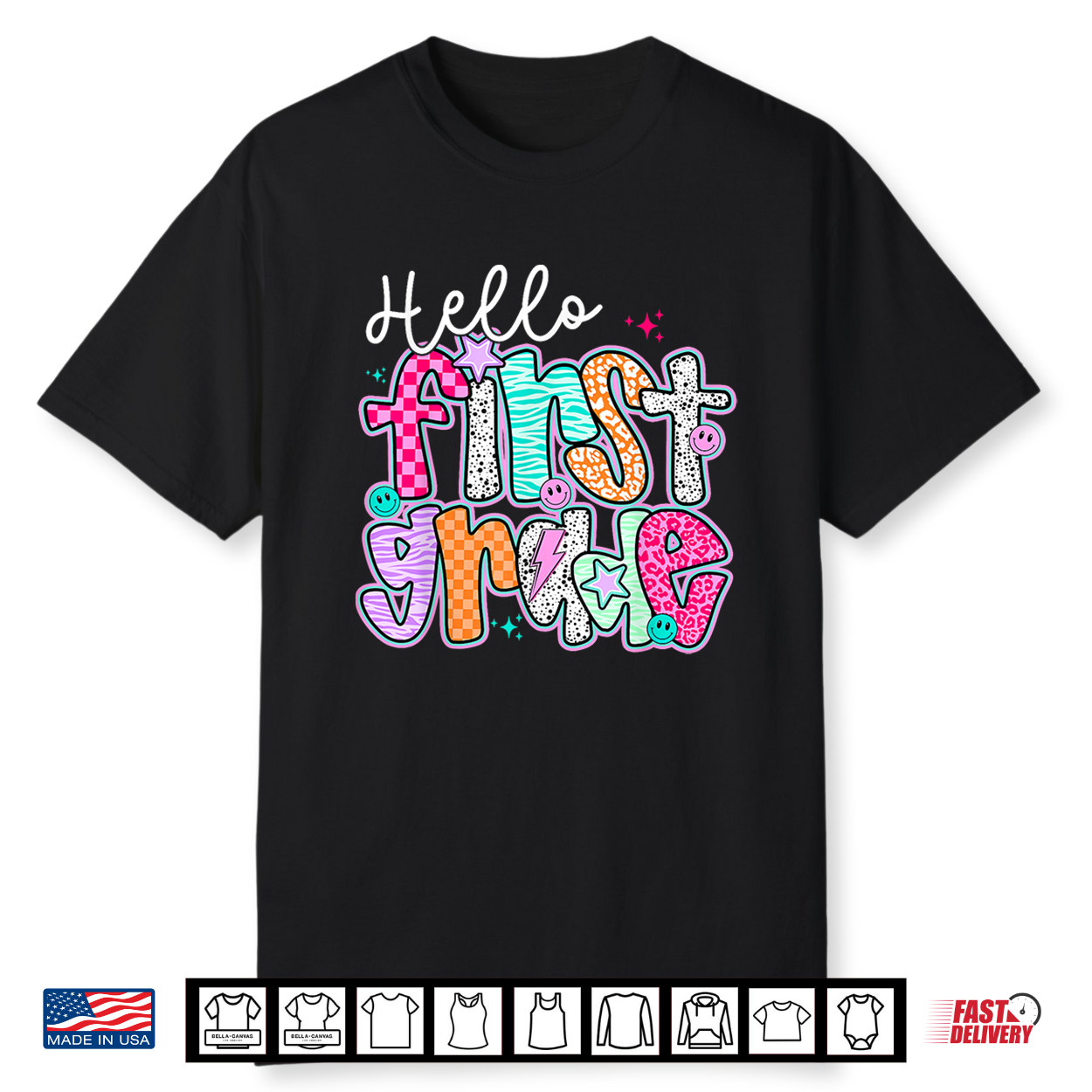 Hello First Grade Team 1St Grade Back To School Teacher Kid Shirt Hello First Grade Team 1St Grade Back To School Teacher Kid Shirt