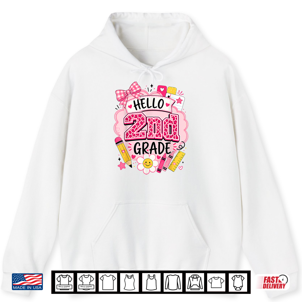Hello 2Nd Grade Back To School Teacher School Supplies Shirt Hello 2Nd Grade Back To School Teacher School Supplies Shirt