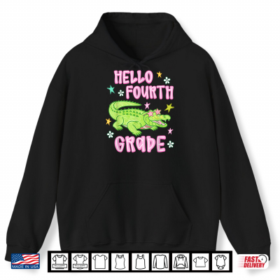 Hello 4Th Grade Team Alligator Back To School Teacher Kid Shirt 1 Hoodie Hello 4th Grade Team Alligator Back to School Teacher Kid Shirt