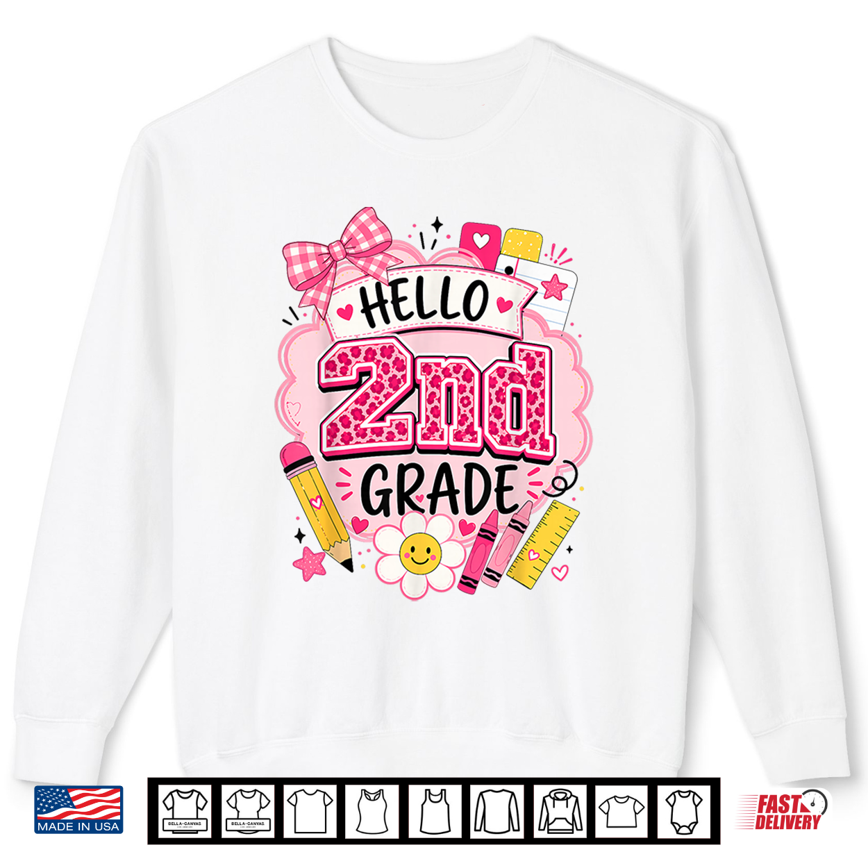 Hello 2Nd Grade Back To School Teacher School Supplies Shirt Hello 2Nd Grade Back To School Teacher School Supplies Shirt