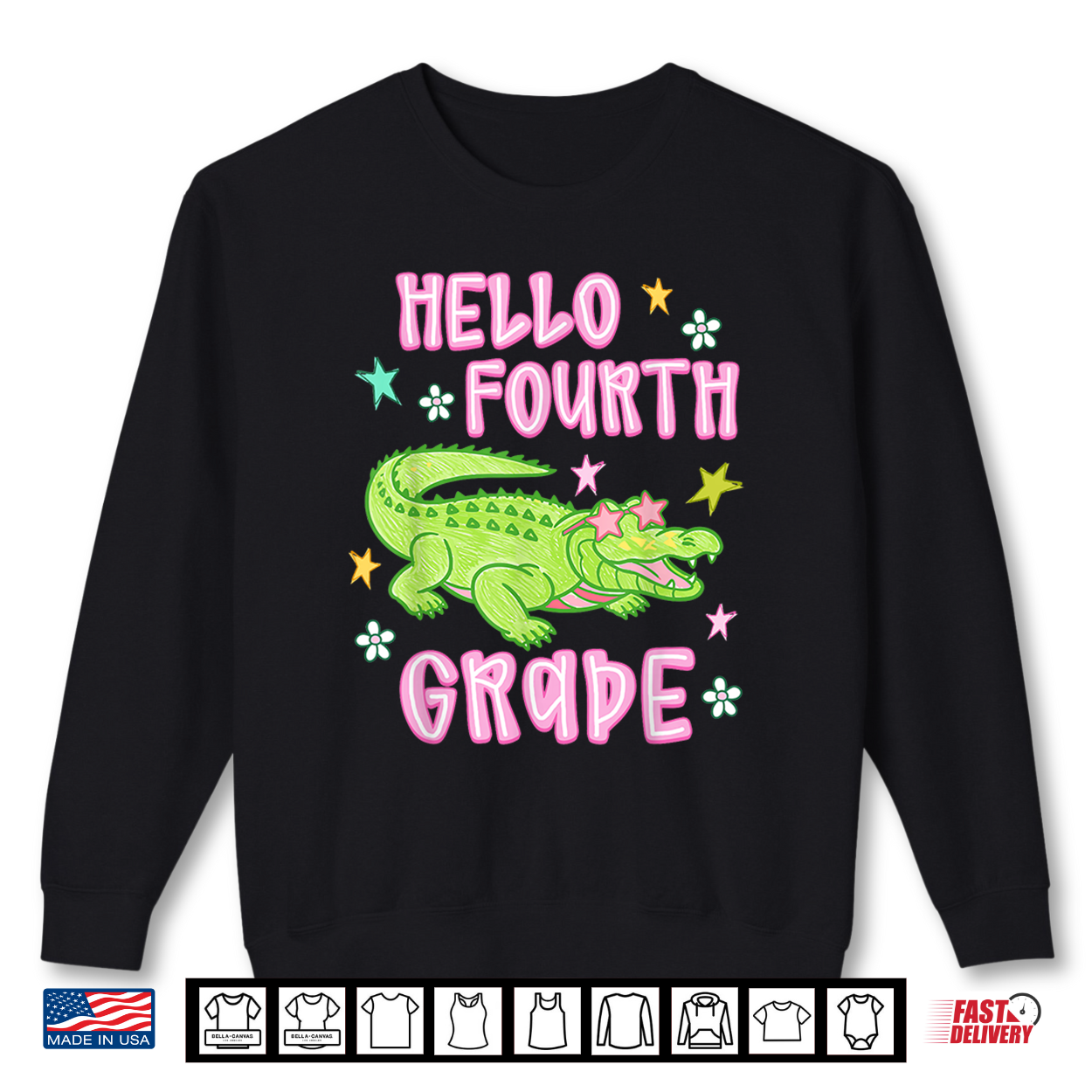 Hello 4Th Grade Team Alligator Back To School Teacher Kid Shirt Hello 4Th Grade Team Alligator Back To School Teacher Kid Shirt