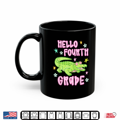 Hello 4Th Grade Team Alligator Back To School Teacher Kid Shirt 3 Mug Hello 4th Grade Team Alligator Back to School Teacher Kid Shirt
