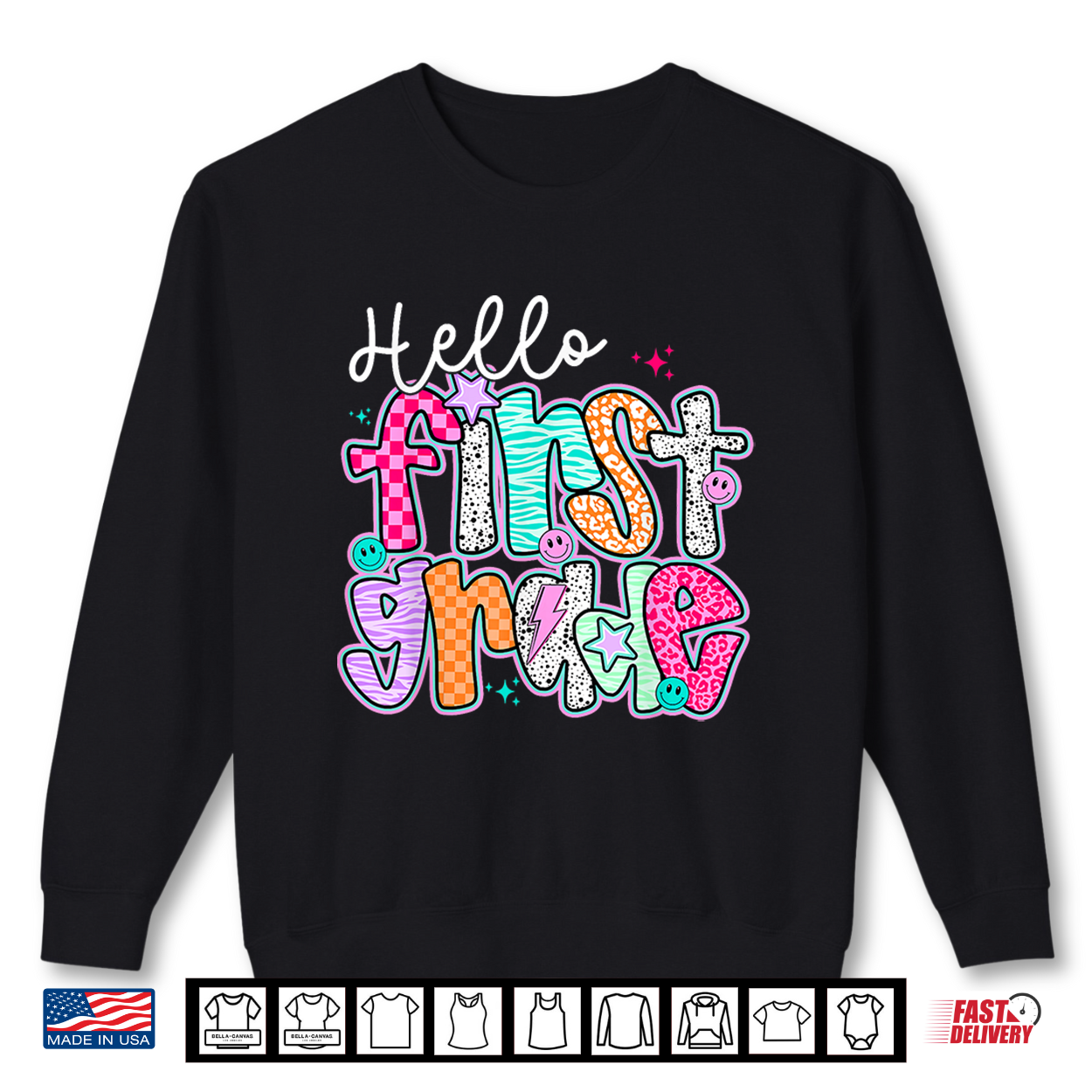 Hello First Grade Team 1St Grade Back To School Teacher Kid Shirt Hello First Grade Team 1St Grade Back To School Teacher Kid Shirt
