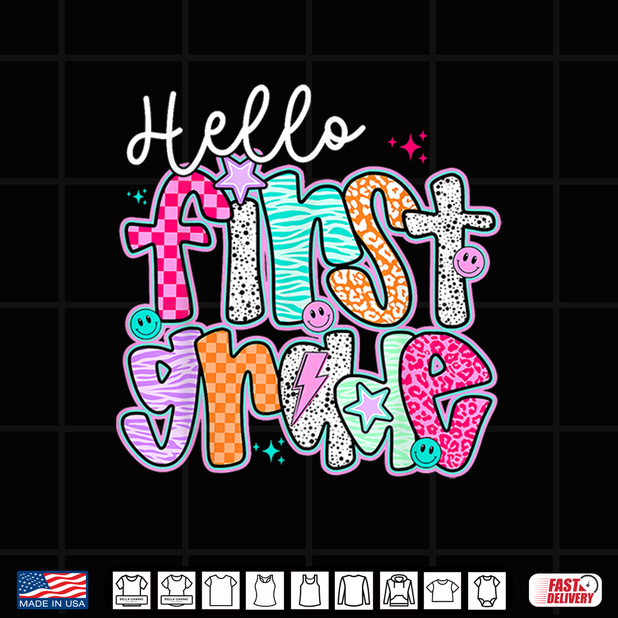 Hello First Grade Team 1St Grade Back To School Teacher Kid Shirt Hello First Grade Team 1St Grade Back To School Teacher Kid Shirt