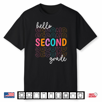 Hello Second Grade Team 2Nd Grade Back To School Teacher Kid Shirt