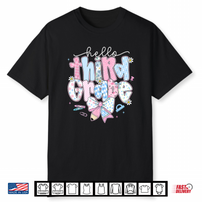 Hello Third Grade Team 3Rd Grade Back To School Teacher Kid Shirt