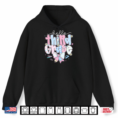 Hoodie Hello Third Grade Team 3rd Grade Back to School Teacher Kid Shirt