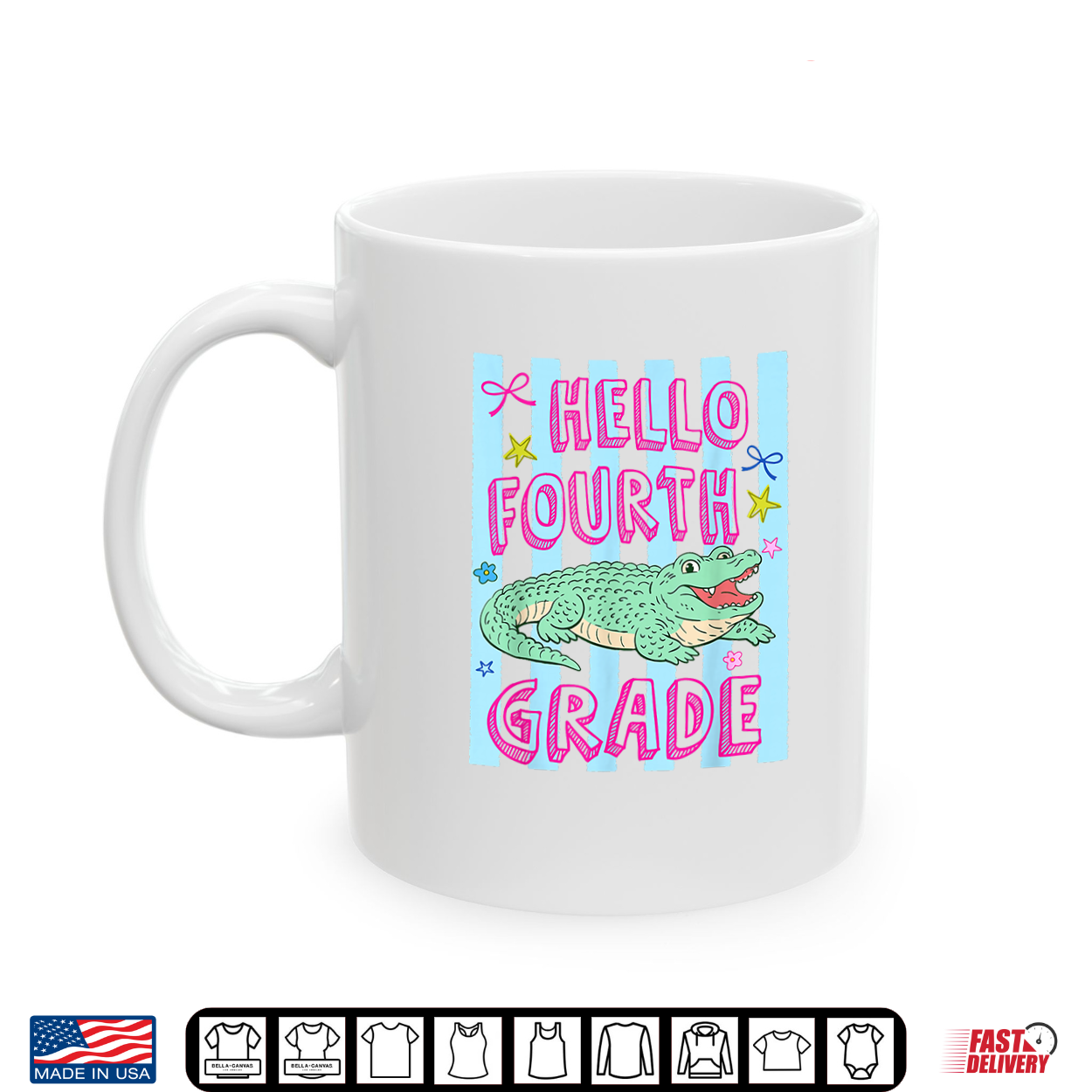 Hello Fourth Grade Team Alligator Back To School Teacher Kid Shirt Hello Fourth Grade Team Alligator Back To School Teacher Kid Shirt