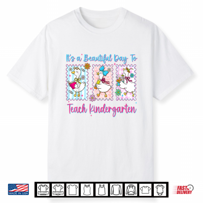Its A Beautiful Day To Teach Kindergarten Coquette Teacher Shirt