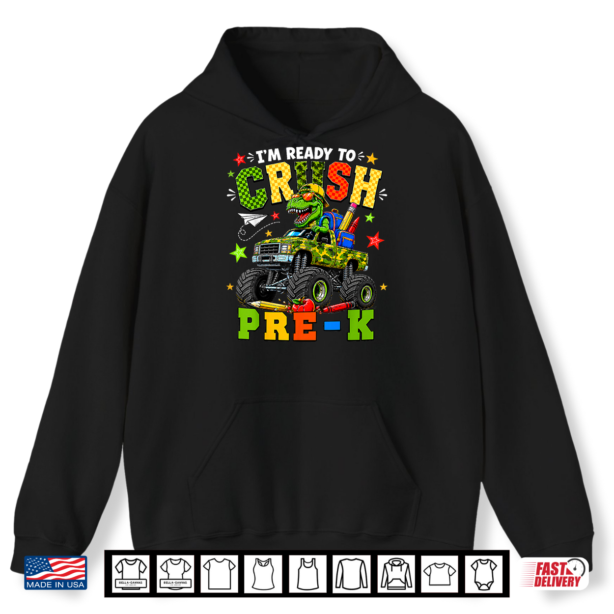I’M Ready To Crush Pre K Monster Truck First Day Preschool Shirt I’M Ready To Crush Pre K Monster Truck First Day Preschool Shirt