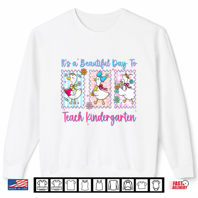Its A Beautiful Day To Teach Kindergarten Coquette Teacher Shirt 2 Sweatshirt Its A Beautiful Day to Teach Kindergarten Coquette Teacher Shirt