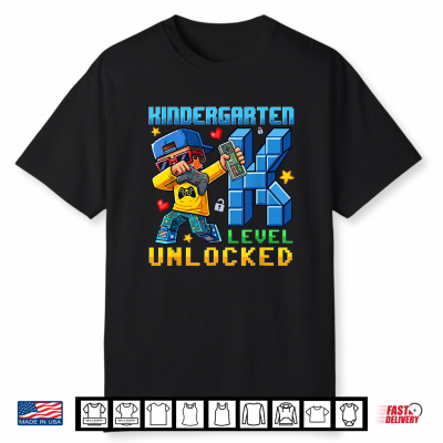 Kindergarten Level Unlocked First Day Back To School Shirt