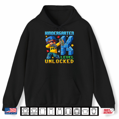 Hoodie Kindergarten Level Unlocked First Day Back to School Shirt