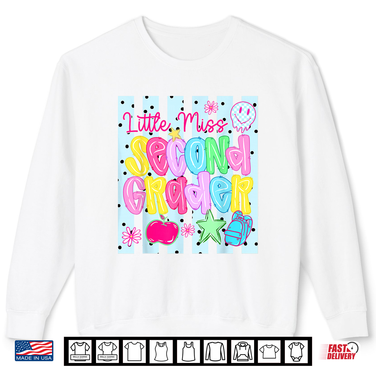 Little Miss Second Grade 2Nd Grader First Day Back To School Shirt Little Miss Second Grade 2Nd Grader First Day Back To School Shirt