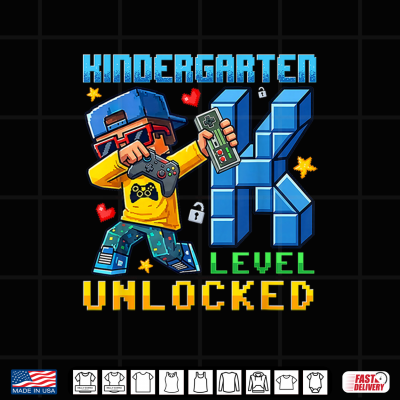 Design Kindergarten Level Unlocked First Day Back to School Shirt