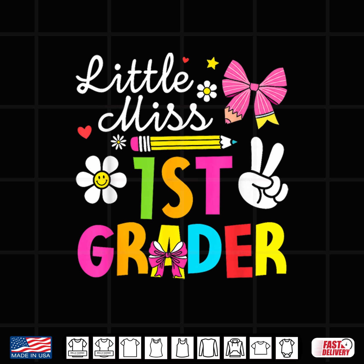 Little Miss First Grade 1St Grader First Day Back To School Shirt Little Miss First Grade 1St Grader First Day Back To School Shirt