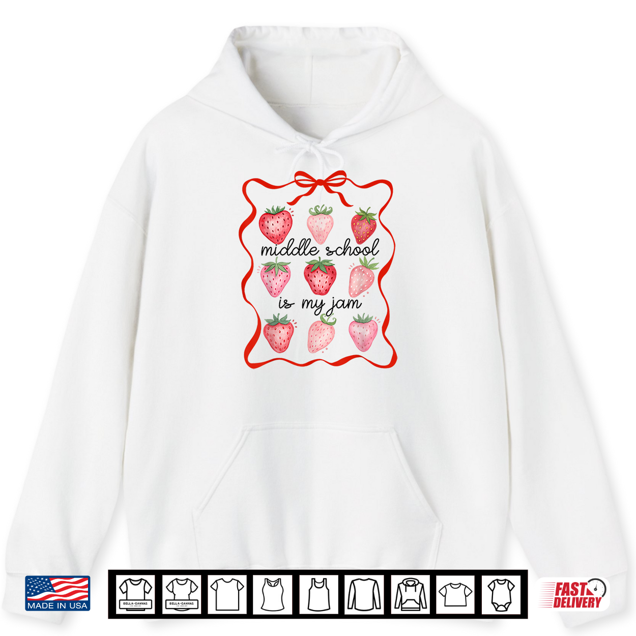 Middle School Is My Jam Strawberry Teacher Back To School Shirt Middle School Is My Jam Strawberry Teacher Back To School Shirt