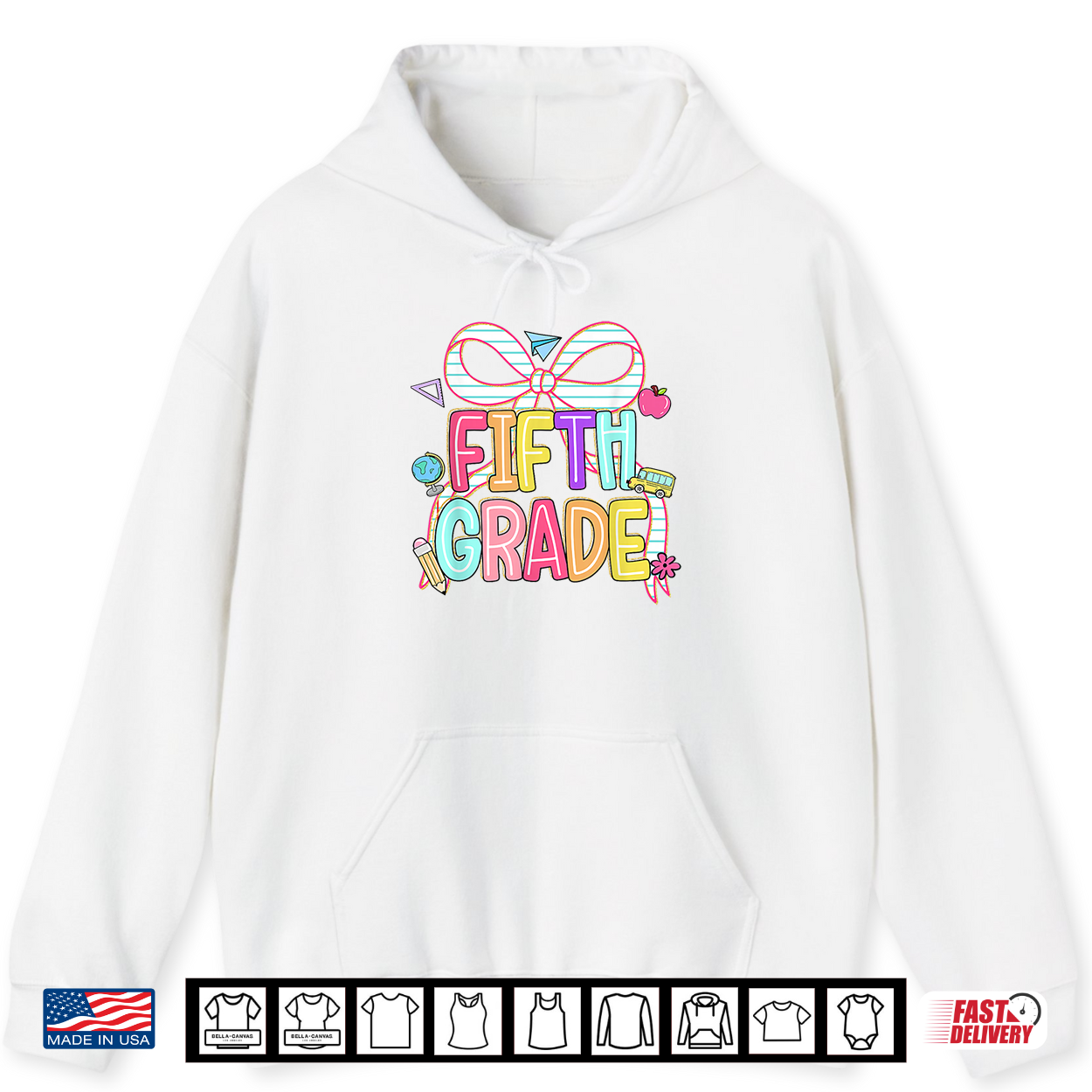 Preppy Fifth Grade Back To School Coquette Teacher Shirt Preppy Fifth Grade Back To School Coquette Teacher Shirt