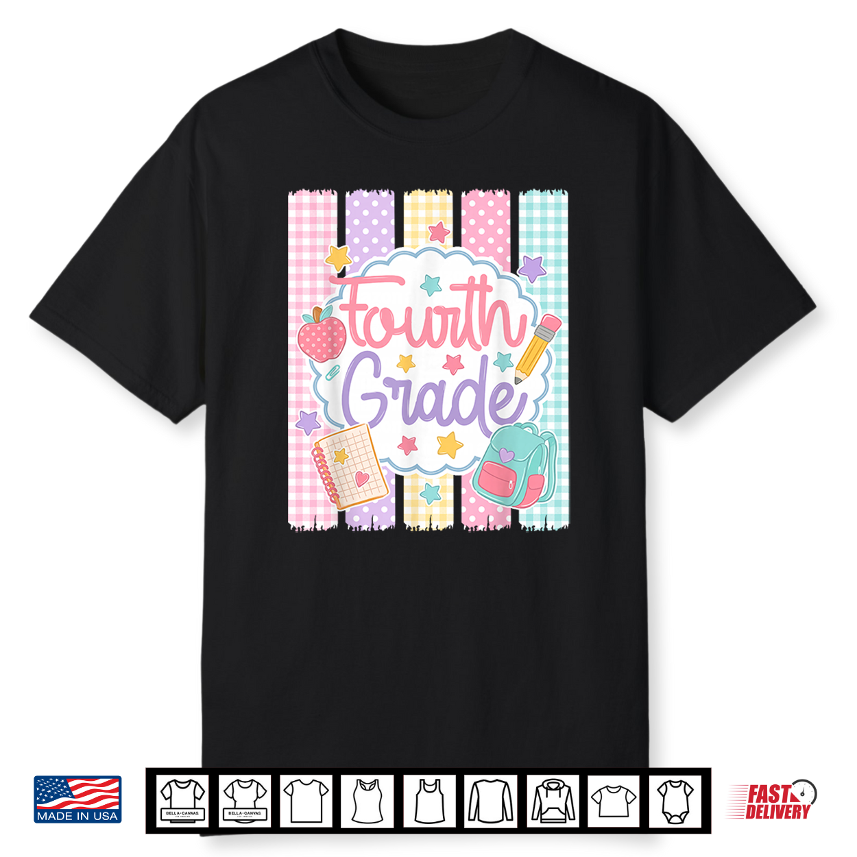 Preppy Fourth Grade Back To School Teacher Kid Shirt Preppy Fourth Grade Back To School Teacher Kid Shirt
