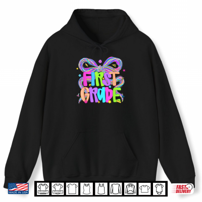 Hoodie Preppy First Grade Back to School Teacher Kid Shirt