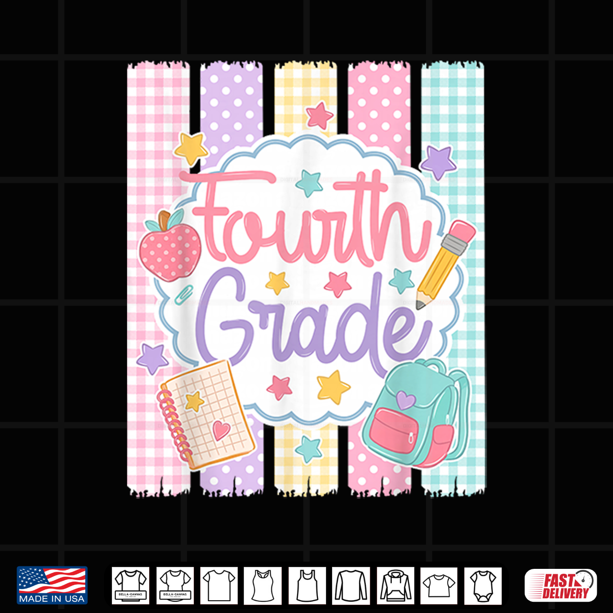 Preppy Fourth Grade Back To School Teacher Kid Shirt Preppy Fourth Grade Back To School Teacher Kid Shirt