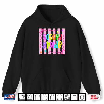 Hoodie Striped Back to School First Day of 2nd Grade Kid Shirt