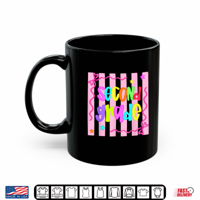 Mug Striped Back to School First Day of 2nd Grade Kid Shirt