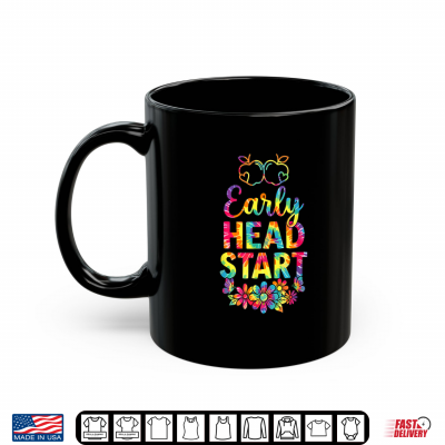Mug Early Head Start Tie Dye Apples Flowers Butterflies Shirt
