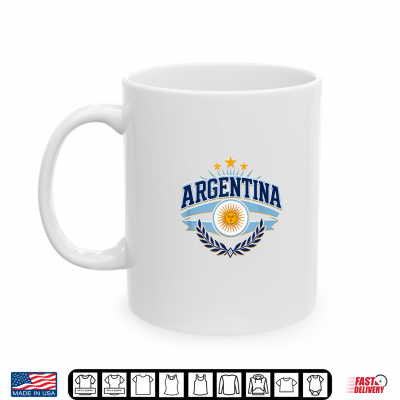 Mug Argentina Flag Vintage Shirts for Men Women Kids Patriotic Shirt