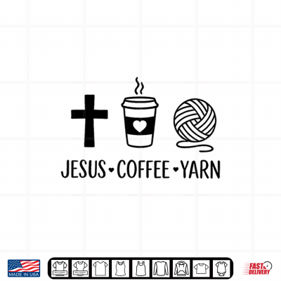 Design Jesus Coffee and Yarn Shirt