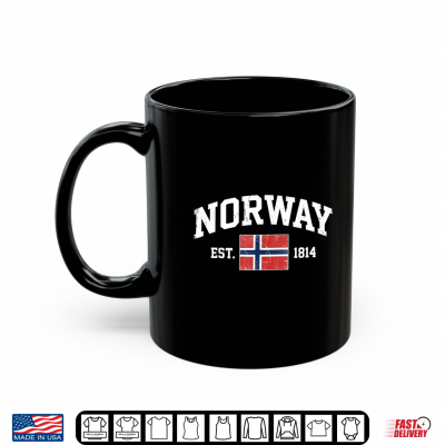 Mug Norway Est. 1814 Norge Flag for Men Women Kids Norway Shirt