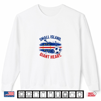 Sweatshirt Small Island Giant Heart Cabo Verde Soccer Shirt