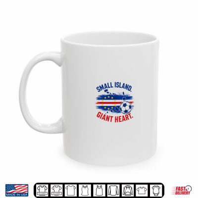 Mug Small Island Giant Heart Cabo Verde Soccer Shirt