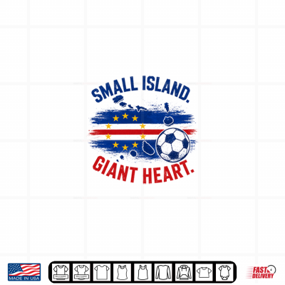 Design Small Island Giant Heart Cabo Verde Soccer Shirt
