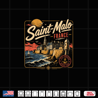 Design Saint Malo France The Corsair City Since 1590 Shirt
