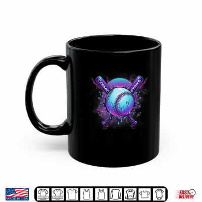 Mug Vintage Space Baseball Synthwave Softball Player Cosmic Shirt
