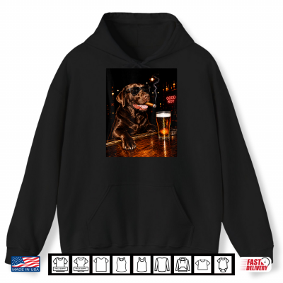 Hoodie Cigar Dog Shirt
