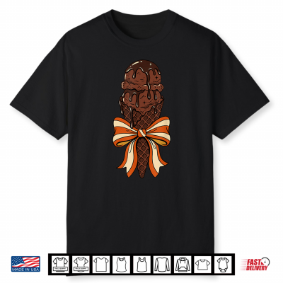 Ice Cream Bow Coquette Ice Cream Cone Shirt