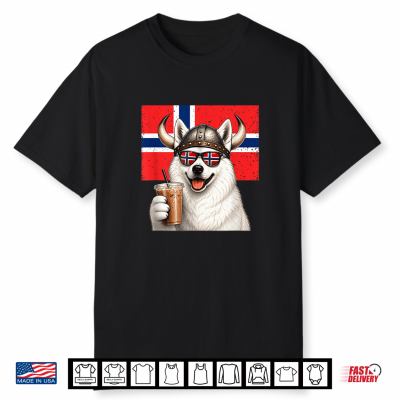 Norway Ro Norwegian Dog Coffee Flag Men Women Boys Shirt