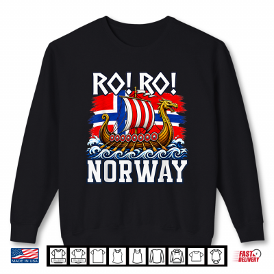 Sweatshirt Ro Ro Norway Viking Ship Norway Flag Scandinavian Heritage Shirt
