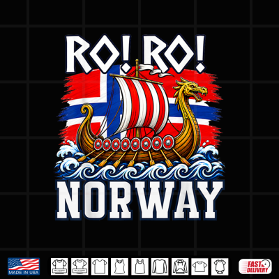 Design Ro Ro Norway Viking Ship Norway Flag Scandinavian Heritage Shirt
